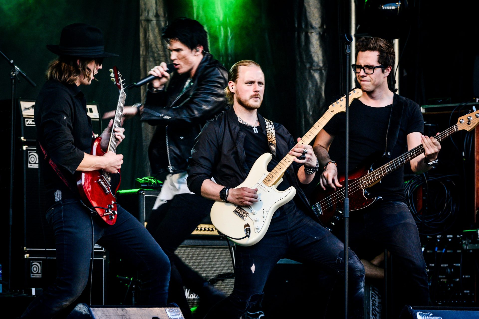 Band performing on stage